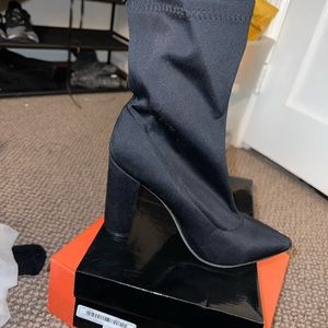 Brand New black sock booties